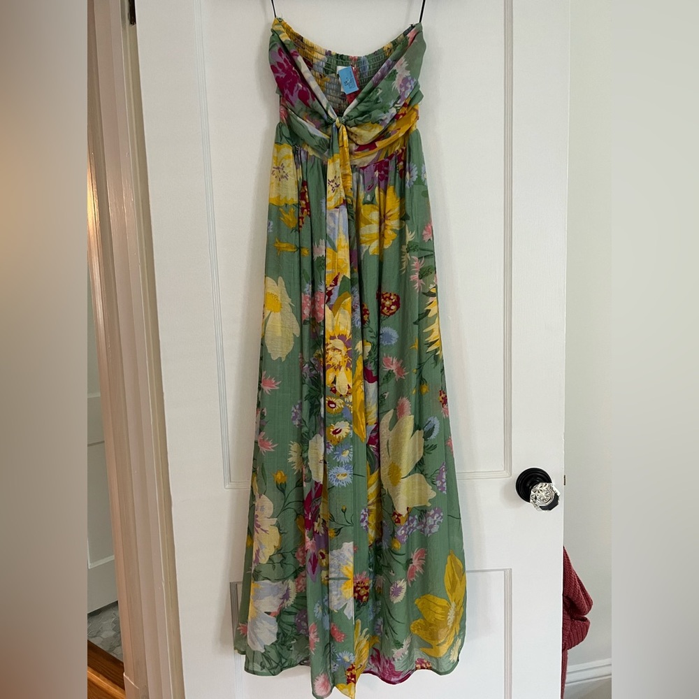 H&M long halter neck floral dress